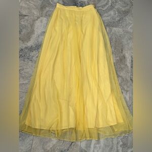 Georgette Sunny Yellow Maxi Skirt